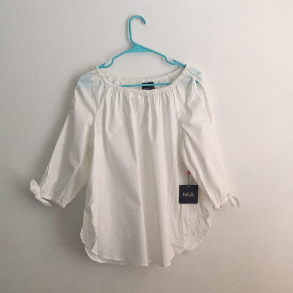off the shoulder, white top